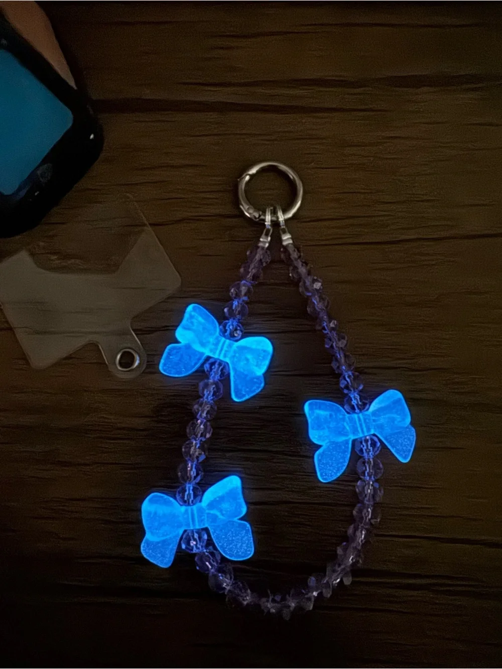 Bling Bling Purple with Bow Phone/Key/Bag Chain #P1104